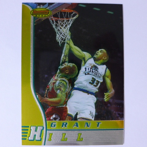 ~Grant Hill/格蘭特·希爾~名人堂/好好先生/小蟲同框 1997年Bowmans.NBA金屬籃球卡