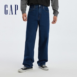 Gap 男裝 純棉直筒牛仔褲-深藍色(514098)