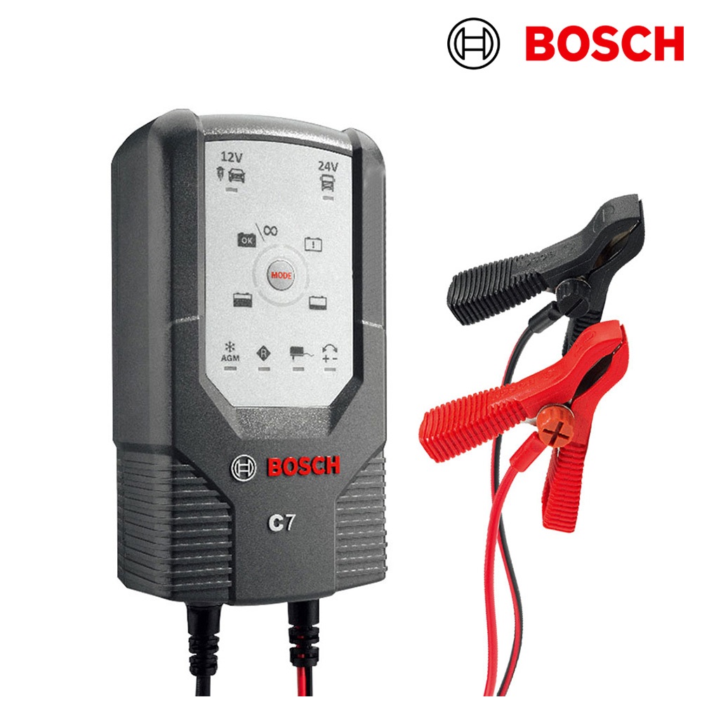 BOSCH博世 C7 智慧型脈衝式電瓶充電器(電池充電器)  汽車 機車 電瓶 【台灣公司貨/現貨】