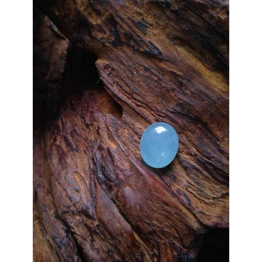 海藍寶 戒面 裸石 包邊 鑲嵌 水晶 礦石 編織 纏繞