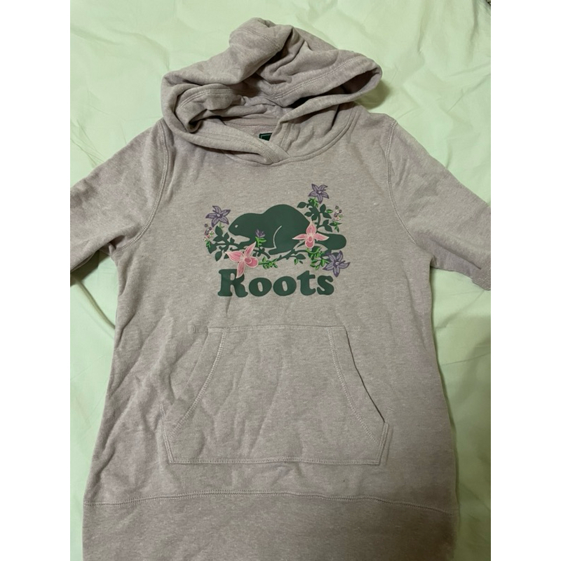 Roots女童二手短袖連帽衣
