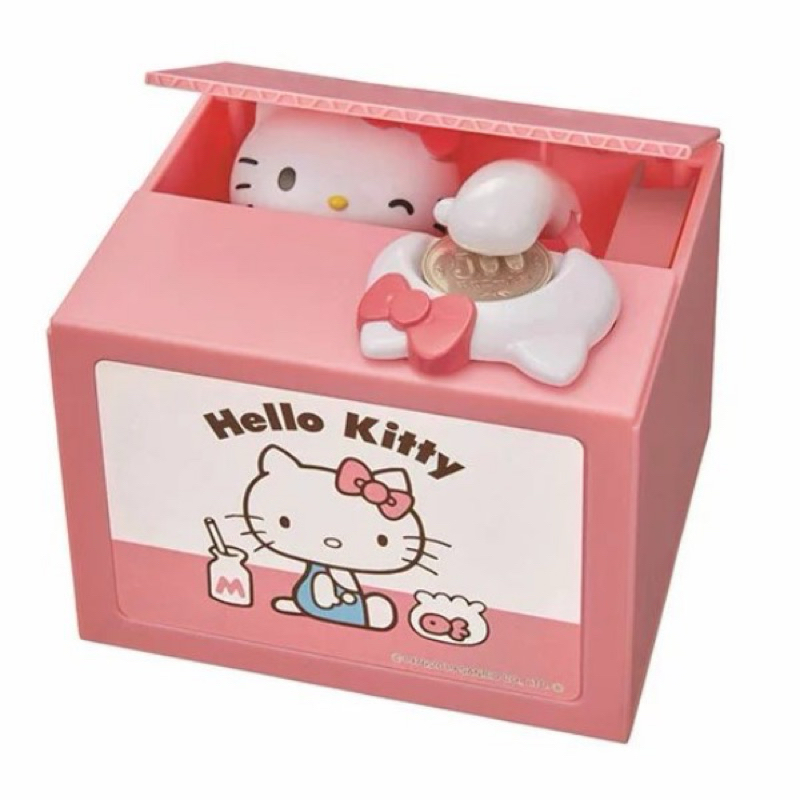 日本SANRIO Heiio Kitty偷錢箱儲金存錢筒(偷錢時有背景音樂)