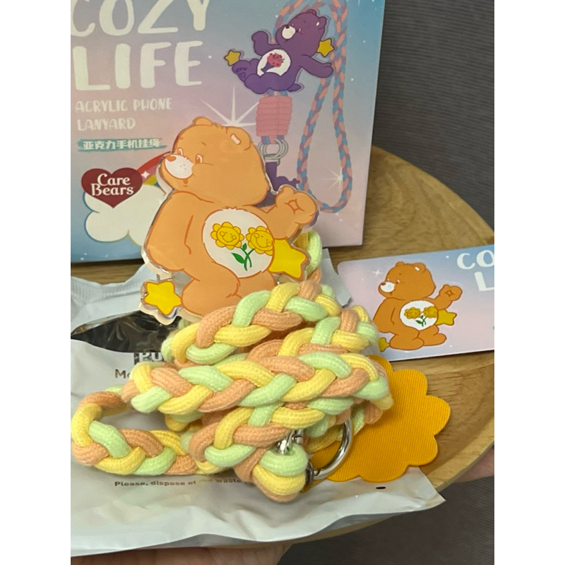 care bears 泡泡瑪特 手機繩+墊片 手機掛繩 carebears友善熊 確認款已拆袋