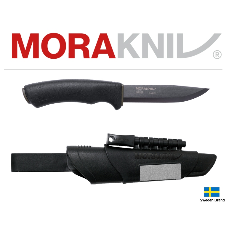 Morakniv瑞典莫拉刀Bushcraft Survival DLC黑塗層多功能刀鞘附打火棒【Mor11742】