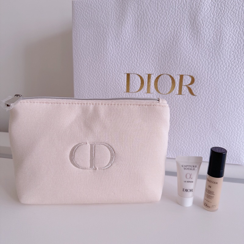 現貨專櫃正品/Dior 迪奧逆時超完美旅行組 化妝包 超完美持久柔霧粉底液N2 逆時能量精華