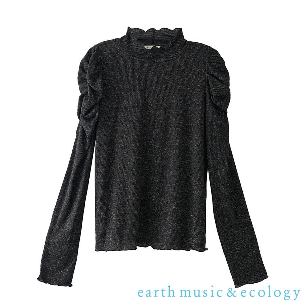 earth music&ecology 金蔥公主袖上衣(LA41L0C0200)