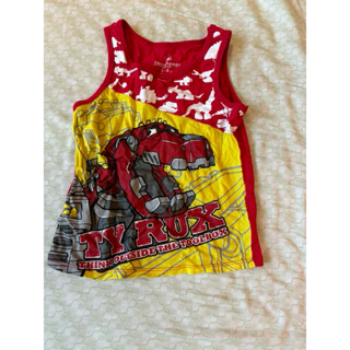 童裝✔️拍手puzzle 童裝 DreamWorks恐龍暴龍🦖系列圖案 夏日涼快背心純棉背心3-4yr100-110cm