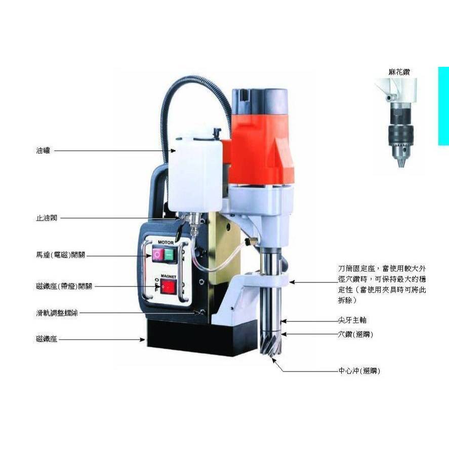 *超級五金* AGP台灣製造 新型 MD350 35mm 磁性鑽床 空心穴鑽 磁性穴鑽 電鑽 110V
