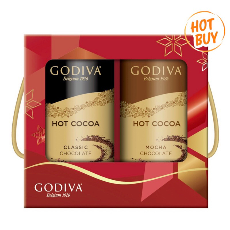 Godiva 歌帝梵 罐裝巧克力可可粉禮盒 410 公克×2入