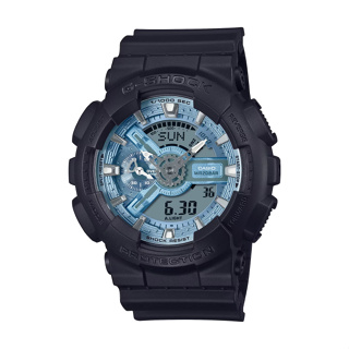 【CASIO G-SHOCK】簡約大錶徑雙顯休閒腕錶-冰海藍/GA-110CD-1A2/台灣總代理公司貨享一年保固