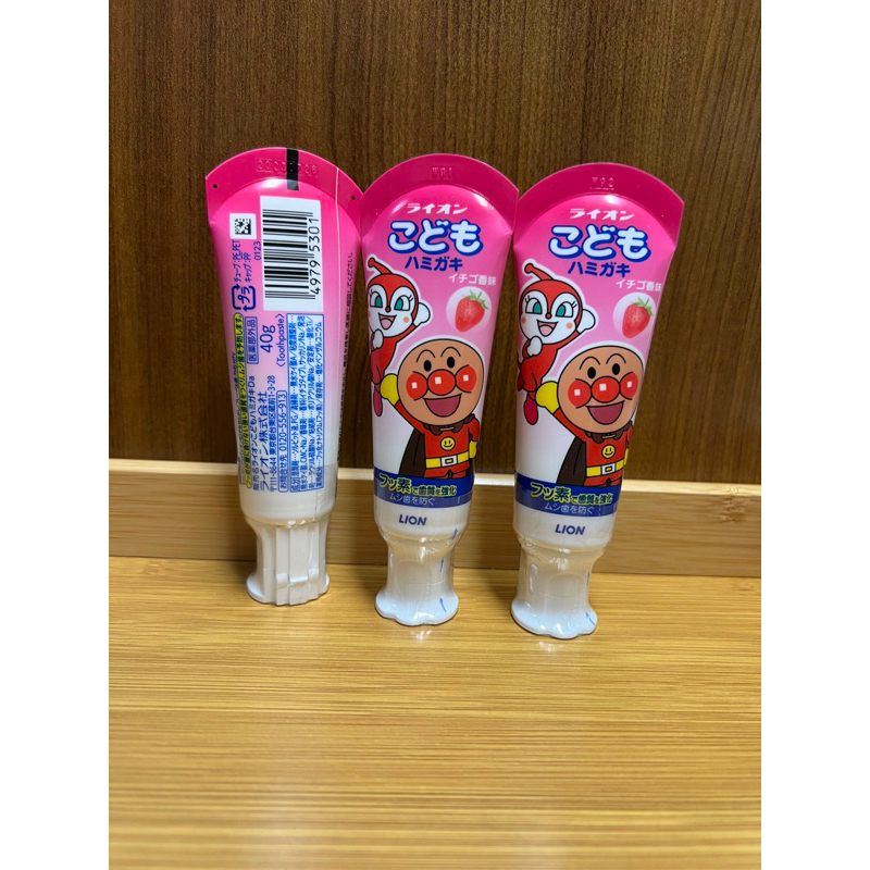 日本Lion獅王麵包超人兒童牙膏草莓/日本牙膏