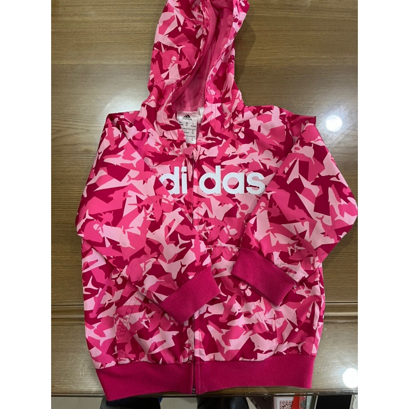二手9成新✨正版 兒童愛迪達 Adidas 粉色迷彩外套18M-24