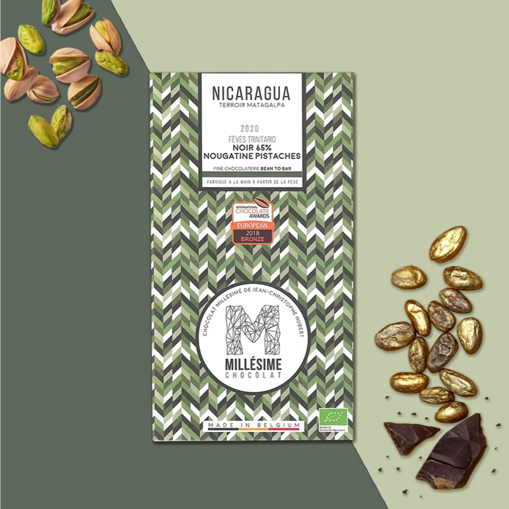 MILLESIME 尼加拉瓜65%黑巧克力-牛軋開心果