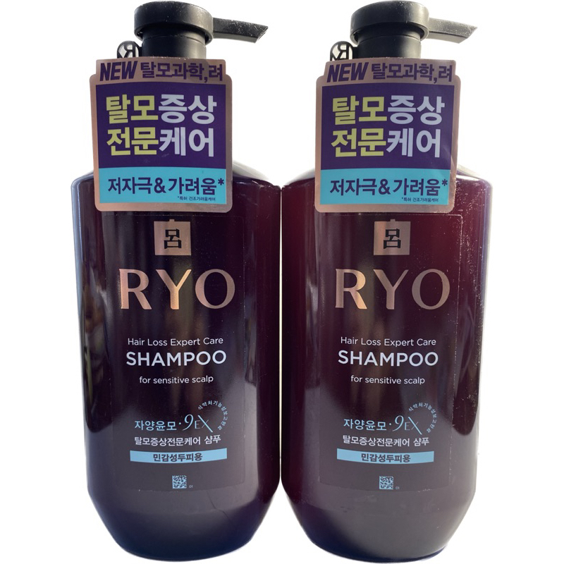 韓方 No.1 RYO 呂 滋養韌髮洗髮精 敏感性頭皮用 400ml（產地：韓國）