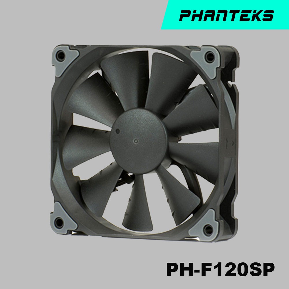 Phanteks 追風者PH-F120SP_BBK 1300RPM全黑版12公分機箱散熱風扇(高風量/低噪音)