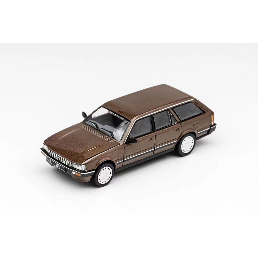 DCT 合金汽車模型 1/64 寶獅汽車 旅行車 Peugeot 505 SW 1986  咖啡色 #66  全新現貨