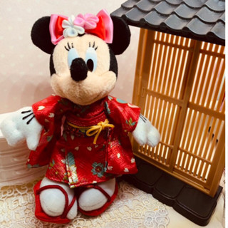 日本帶回來的早期收藏品米奇米妮和服娃娃別針