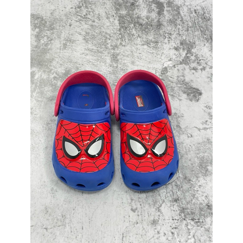 [二手]男童涼鞋19cm 漫威蜘蛛人發亮-類Crocs款