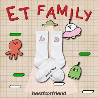 BEST FOOT FRIEND BF24001-PK ET FAMILY ET家族 BFF 中筒襪 小腿襪 (粉色)