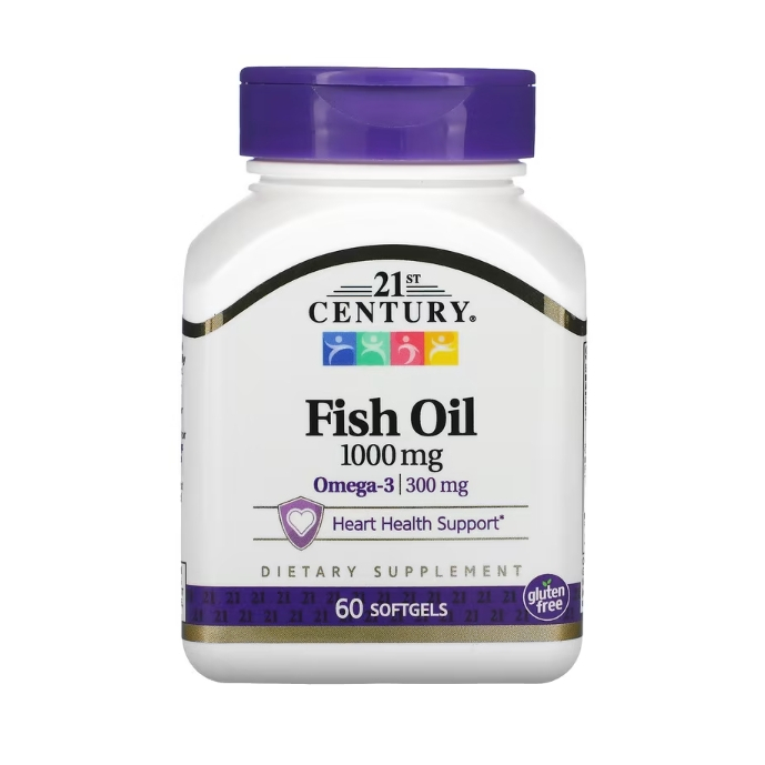 🌈21世紀 深海魚油💖 Omega-3 🐟 21st Century🐠魚油膠囊 Fish Oil EPA DHA 60粒