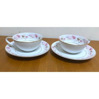 日本 Noritake 早期 咖啡杯組 (2杯2盤) MADE IN JAPAN