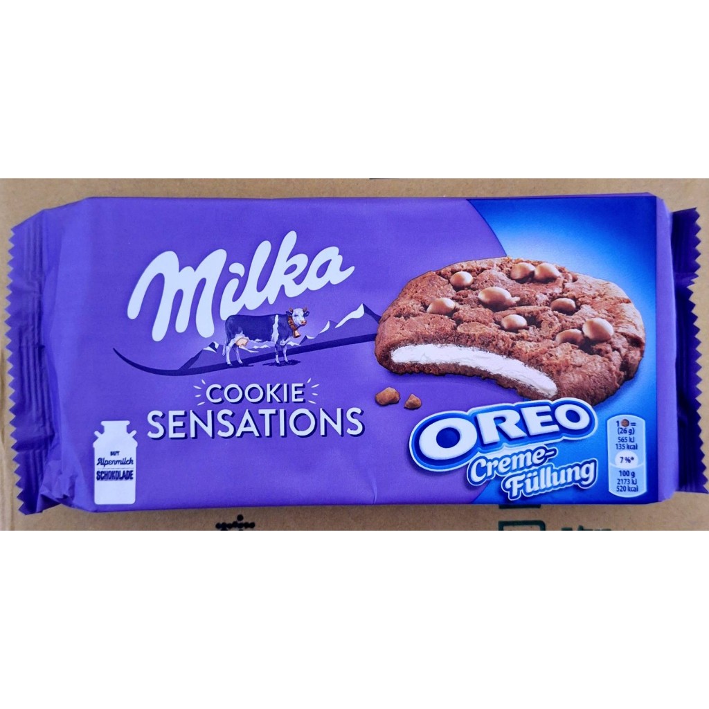 Milka Oreo夾餡巧克力口味豆餅乾 超商取貨最多20包-3
