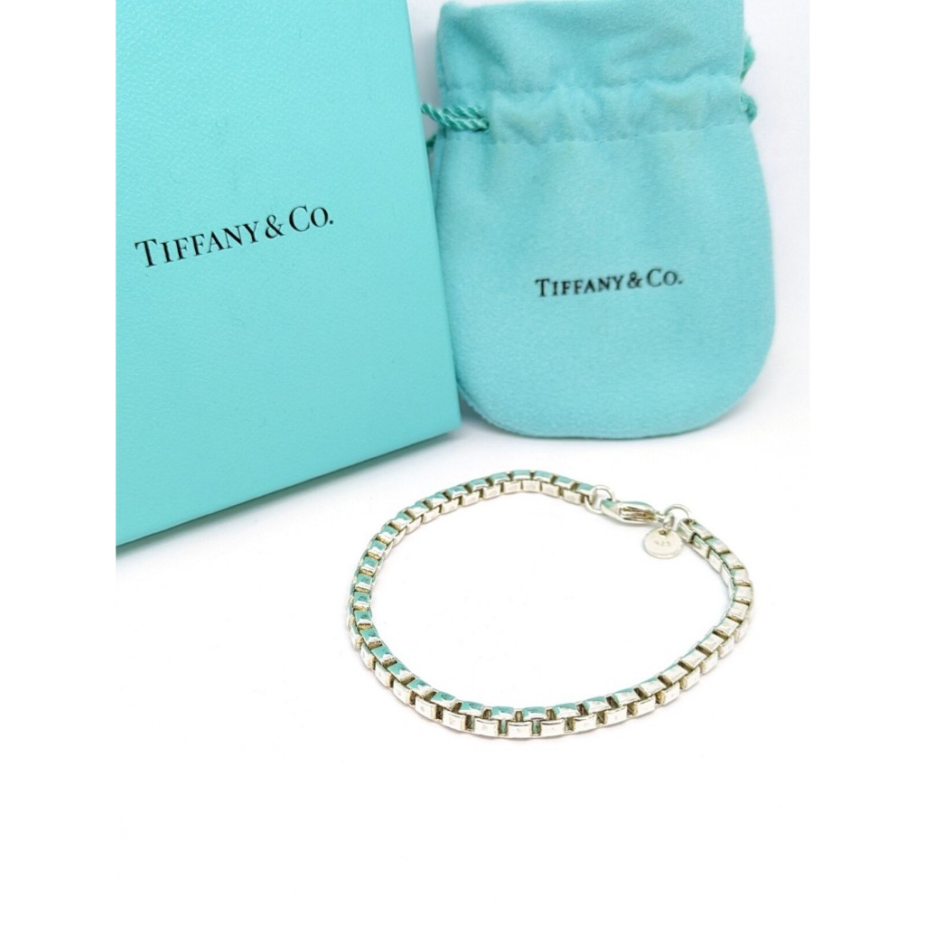 ［SOLWAY BOOG］「近新品」Tiffany &amp; Co.「Venetian Bracelet」sv925純銀手鍊