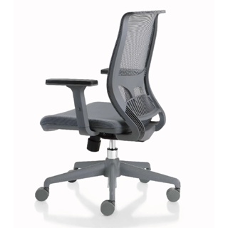 【舒樂活 4Health】 i Chair 固定扶手灰框—居家辦公椅 (電腦椅 辦公椅 書房椅 健康 人體工學 腰靠)