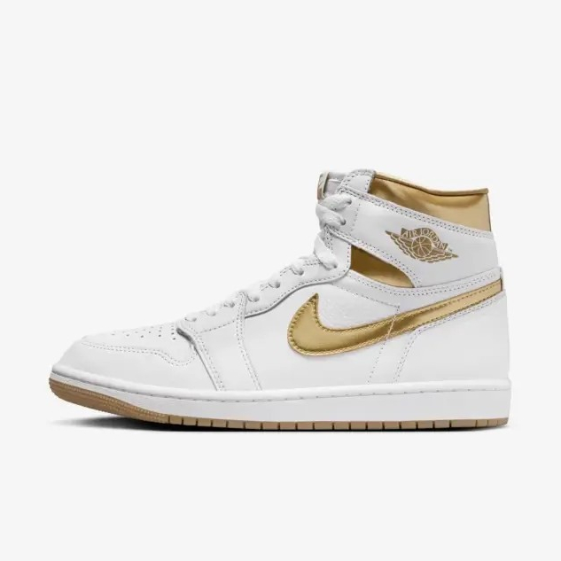 胖達）NIKE Women's Air Jordan 1 High OG 高筒 情侶鞋 FD2596-107 白金 男女