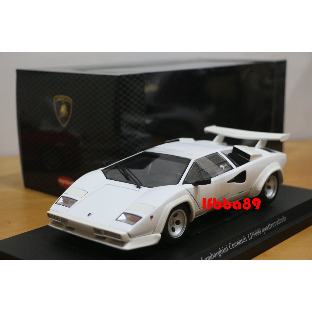 kyosho 1/18 LAMBORGHINI COUNTACH LP5000 QV WHITE 蘭博基尼 白