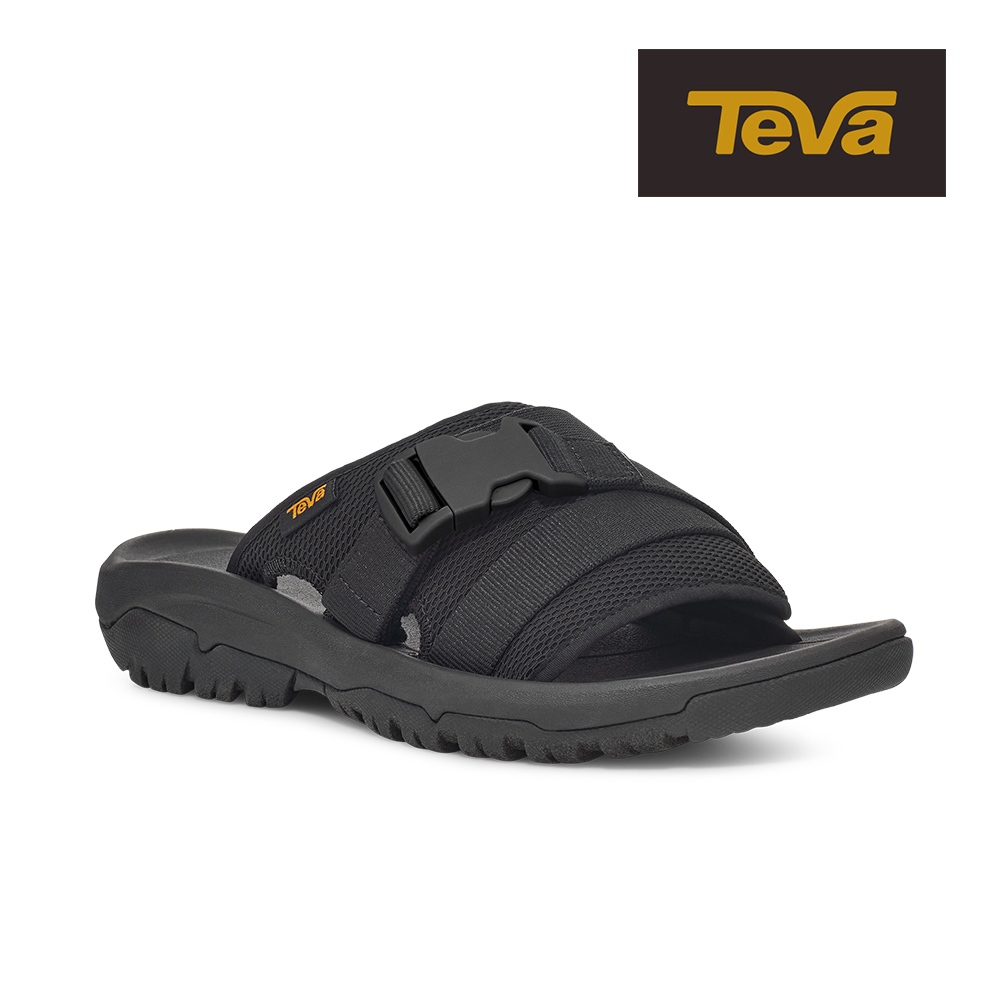 【TEVA】女拖鞋 可調式彈力運動拖鞋/雨鞋/水鞋-Hurricane Verge Slide 黑色 (原廠)
