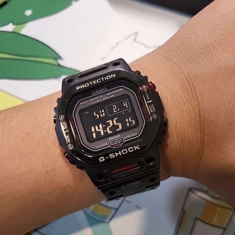 CASIO G-SHOCK  改機甲全鈦合金 太陽能藍牙 GW-B5600SL-4 光動能 六局電波