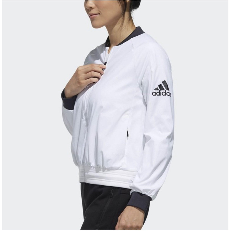 adidas 白色 防風 運動外套 女 s碼