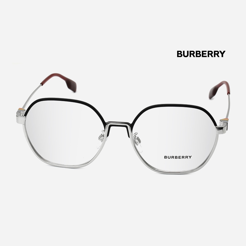 Burberry B1379-D 博柏利品牌眼鏡｜復古商務黑銀六角框鏡架 男生女生品牌眼鏡框【幸子眼鏡】