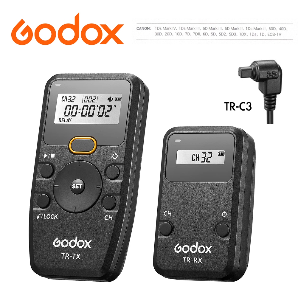 GODOX 神牛 TR-C3 無線定時 快門線【eYeCam】 R5 R3 R5C 1D 5D3 6D2 7D2