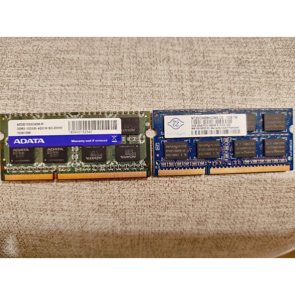 ADATA 威剛 DDR3  1333 4GX16 SD-DIMM 筆記型電腦用記憶體