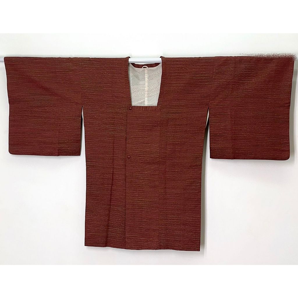 【茶】5-1281 日本和服 道中着 羽織短外套