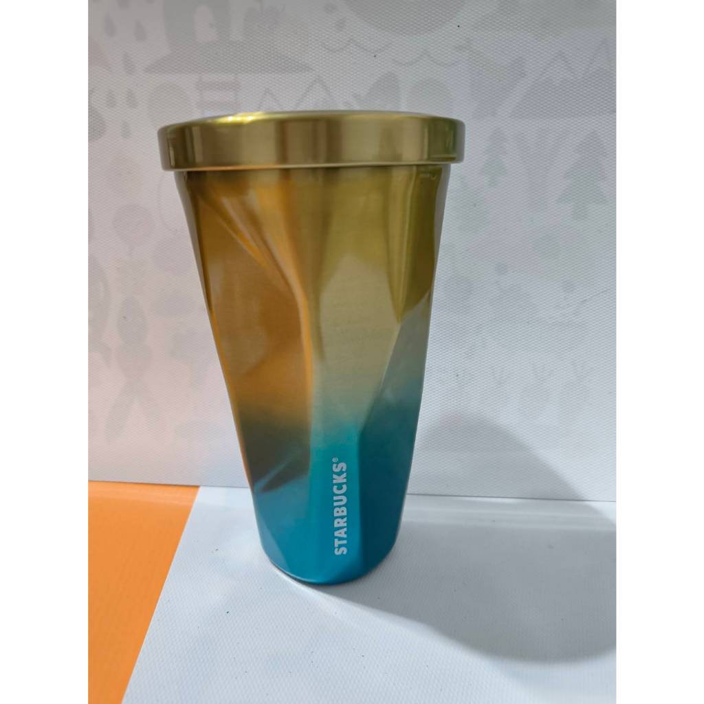 STARBUCKS 隨行杯 冰霸杯 漸層 藍綠黃漸層冰霸杯 二手 便宜出清 沒有吸管