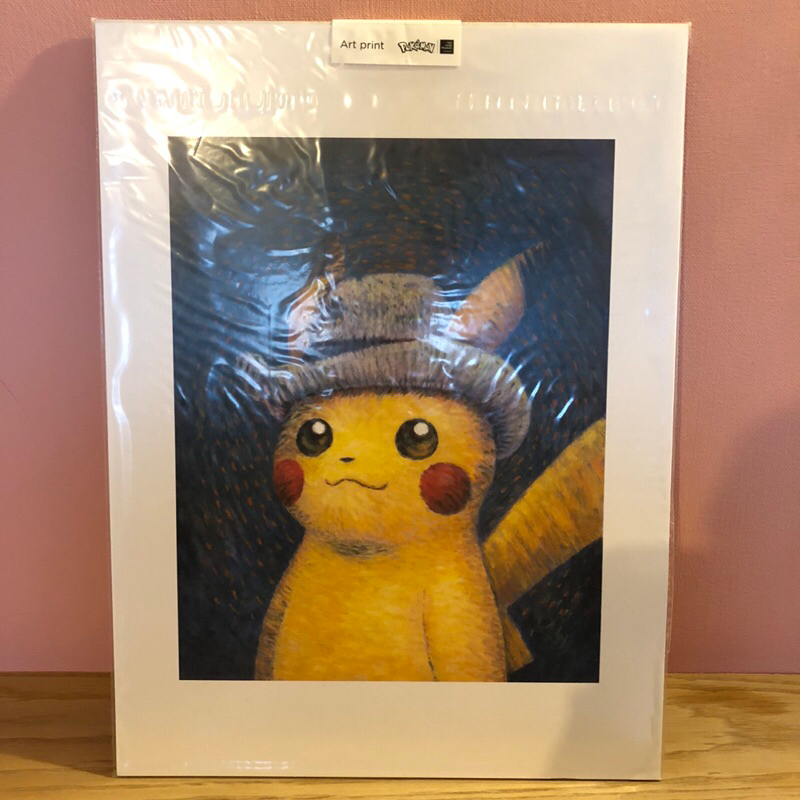 Pokémon 皮卡丘 卡比獸 版畫 荷蘭 梵谷博物館 周邊商品 正品 寶可夢