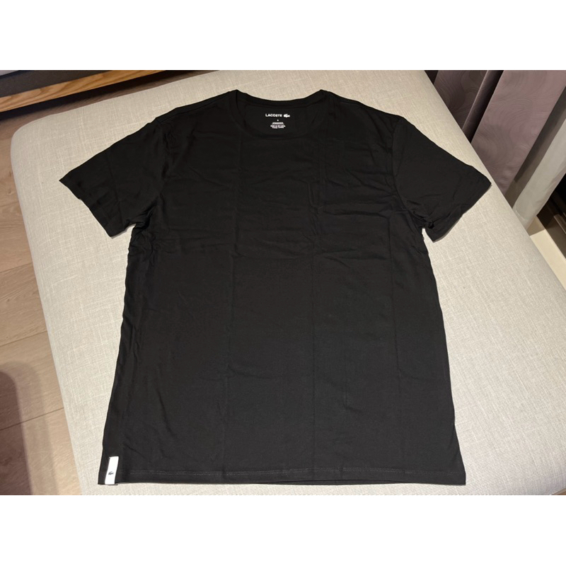 【BQR】真品免運 LACOSTE ESSENTIALS 黑色 短袖 T-Shirt 內衣 T恤 素T 基本款