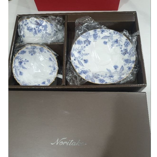 日本製 Noritake則武 4562 BLUE SORRENTINO 紅茶杯盤 咖啡杯下午茶組骨瓷Bone China