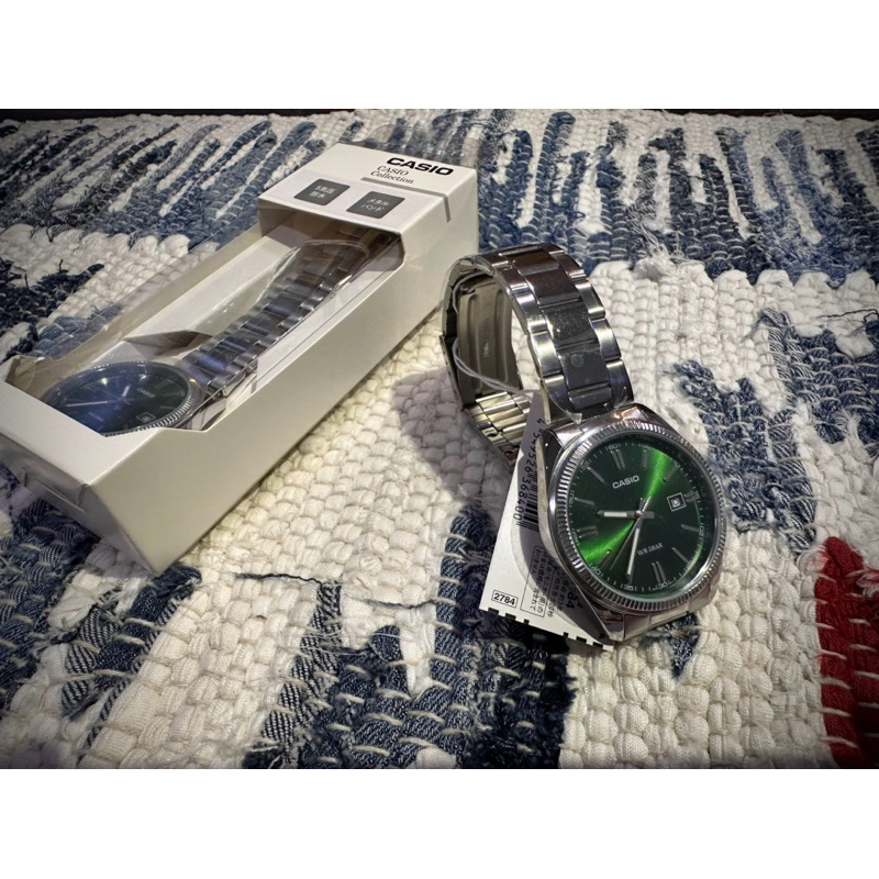 全新現貨 CASIO 卡西歐 mtp-1302d-3ajf 綠面 腕錶 手錶