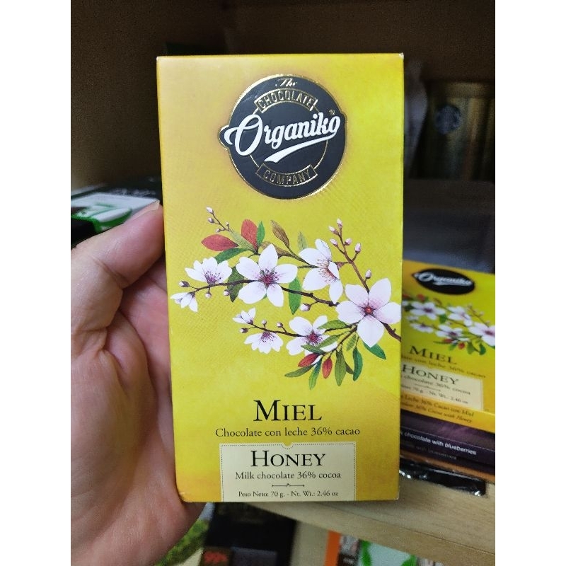 西班牙 Organiko 百花蜂蜜口味牛奶巧克力（70g）
