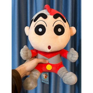 正版 雷標 蠟筆小新 小新 玩偶 娃娃 鹹蛋超人 宇宙超人 超人力霸王 造型 35cm 12吋
