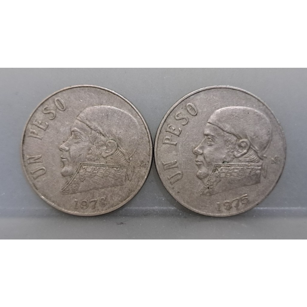 幣376 墨西哥1975.78年1披索硬幣 共2枚