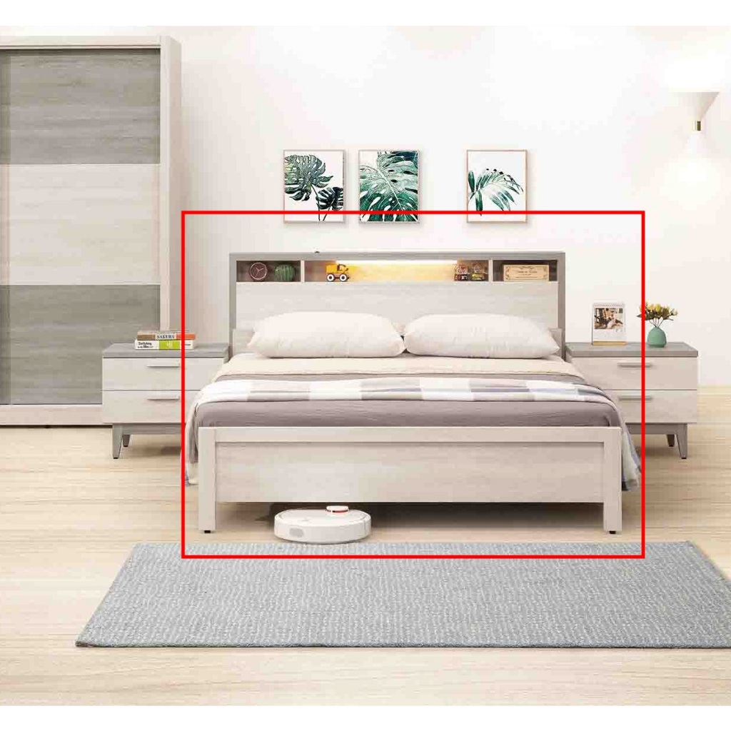 【宏興HOME BRISK】海芋5.2尺/6.2尺功能床片式床台，台北.新北免運費《ZZ新品24》