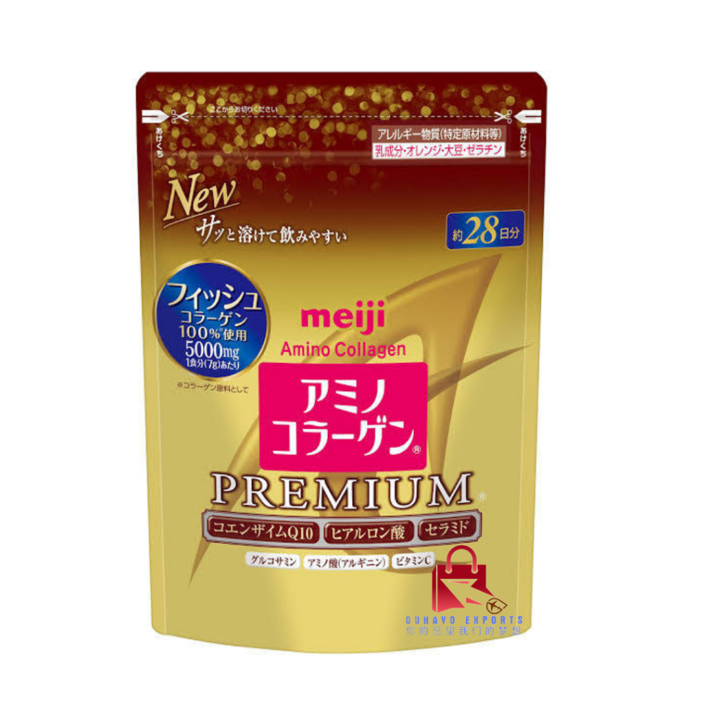 日本 Meiji Amino 😋 全新明治膠原蛋白粉 金色頂級 袋裝28日份