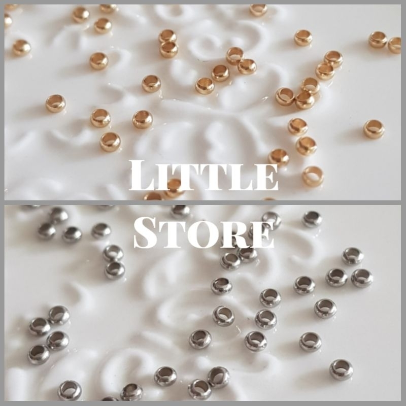 Little Store手作飾品材料DIY👉鈦鋼不銹鋼👉鈦鋼2mm定位珠100顆