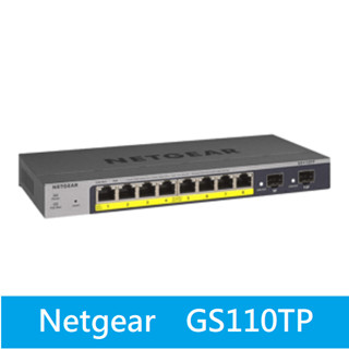 光華門市*附發票公司貨【GS110TP】NETGEAR 10埠 Giga智慧網管型PoE交換器(五年保固)
