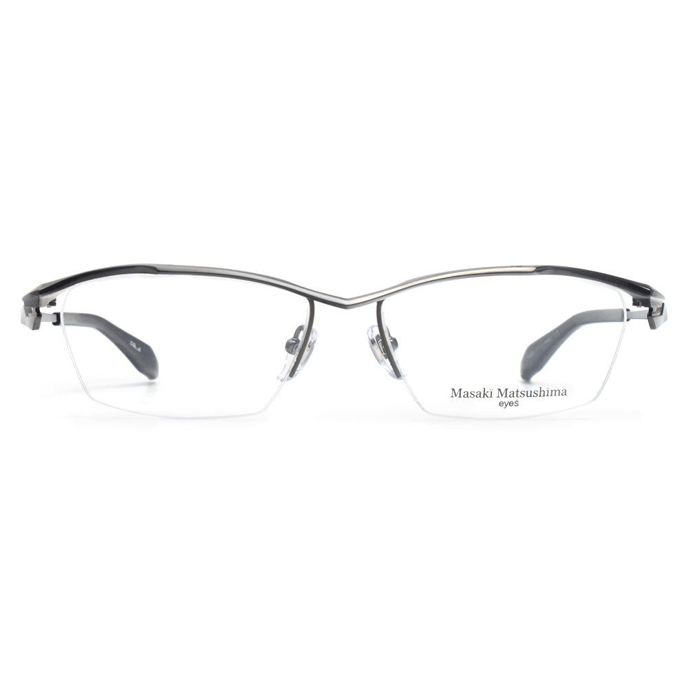 Masaki Matsushima 光學眼鏡 MF1275 C2 流線型半框 日本 鈦 - 金橘眼鏡